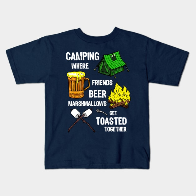 CAMPING ESSENTIALS Kids T-Shirt by snowhoho